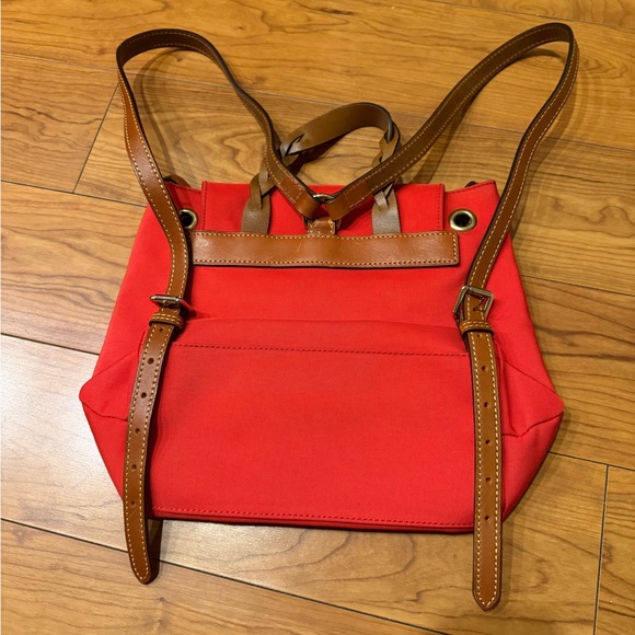 Dooney & Bourke Red Nylon Flap Backpack - Picture 6 of 8